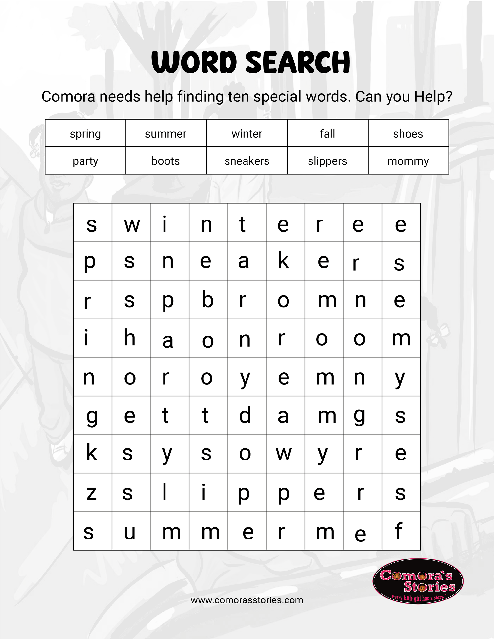 NEW SHOES WORD SEARCH